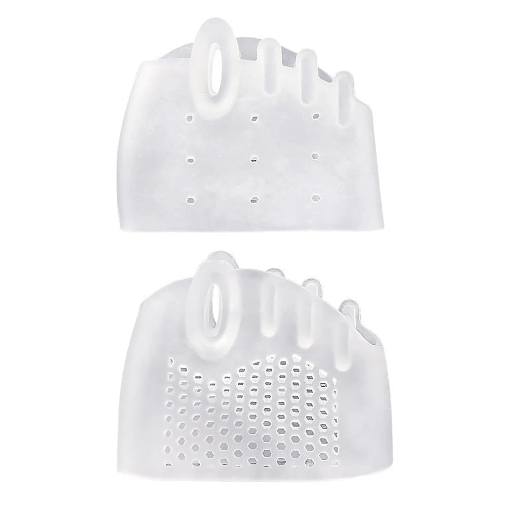 2pcs Silicone Metatarsal Pads Toe Separator Hallux Valgus Corrector Finger Bunion Orthotics Massage Forefoot Socks Foot Care Too