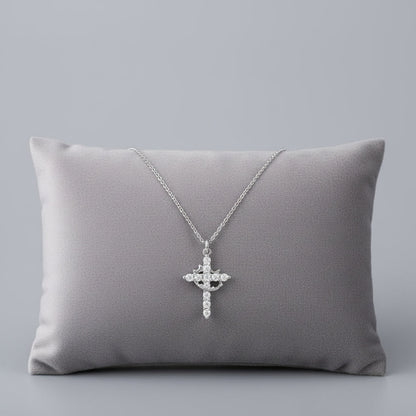 Crown Pendant Cross Necklace - Gold or Silver Faith Jewelry