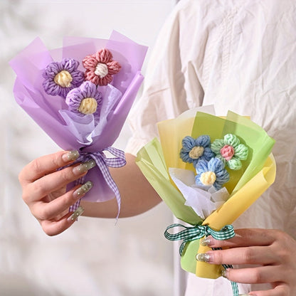 Handmade Flower Bouquet - Mother's Day Gift with Mini Wrapped Decoration