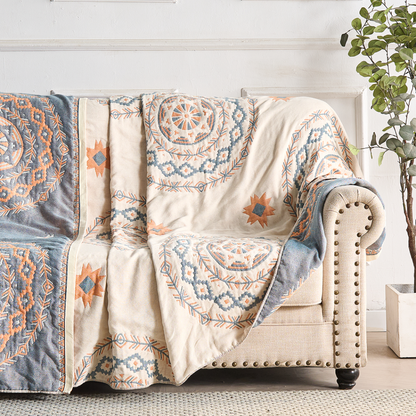 Cozy Mandala Boho Pattern Blanket Throw