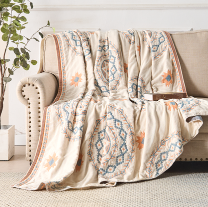 Cozy Mandala Boho Pattern Blanket Throw