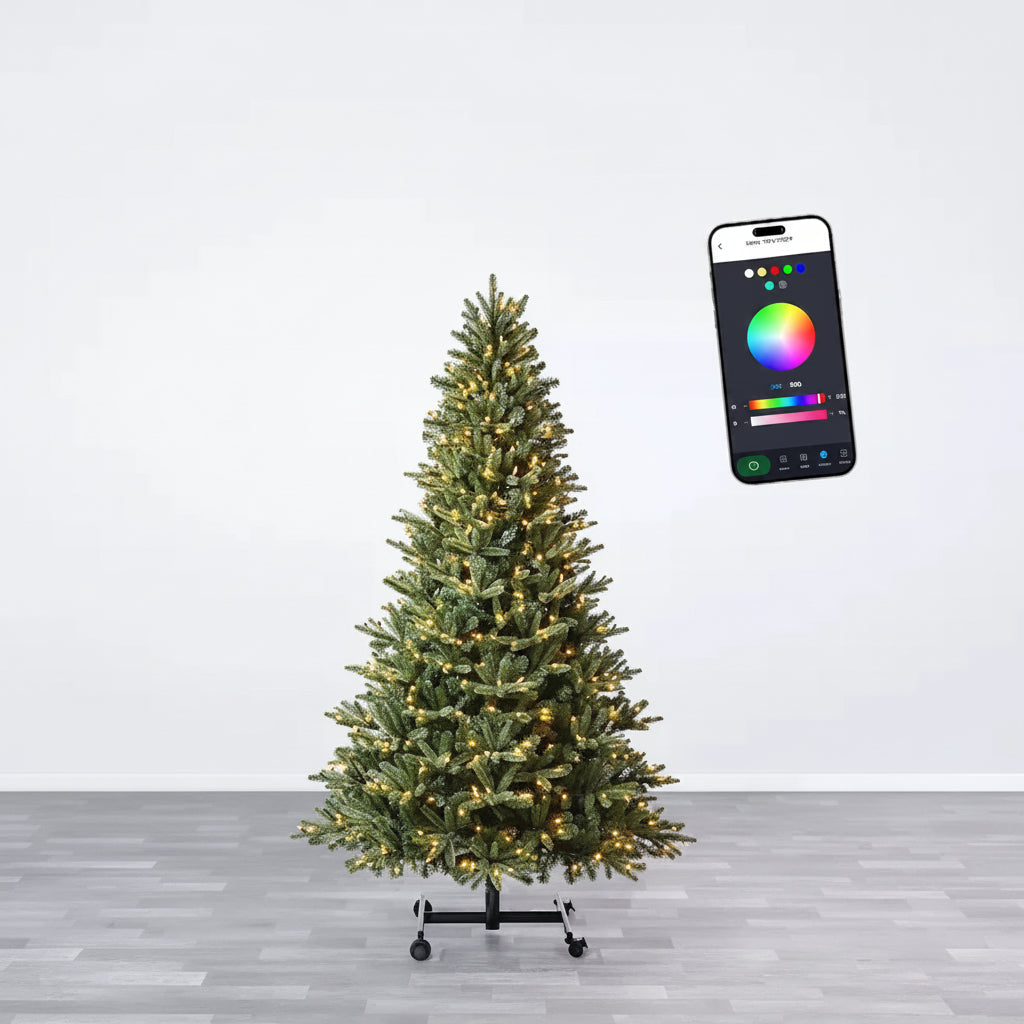 Fully Decorated Artificial Christmas Tree Lights - Ready to Shine