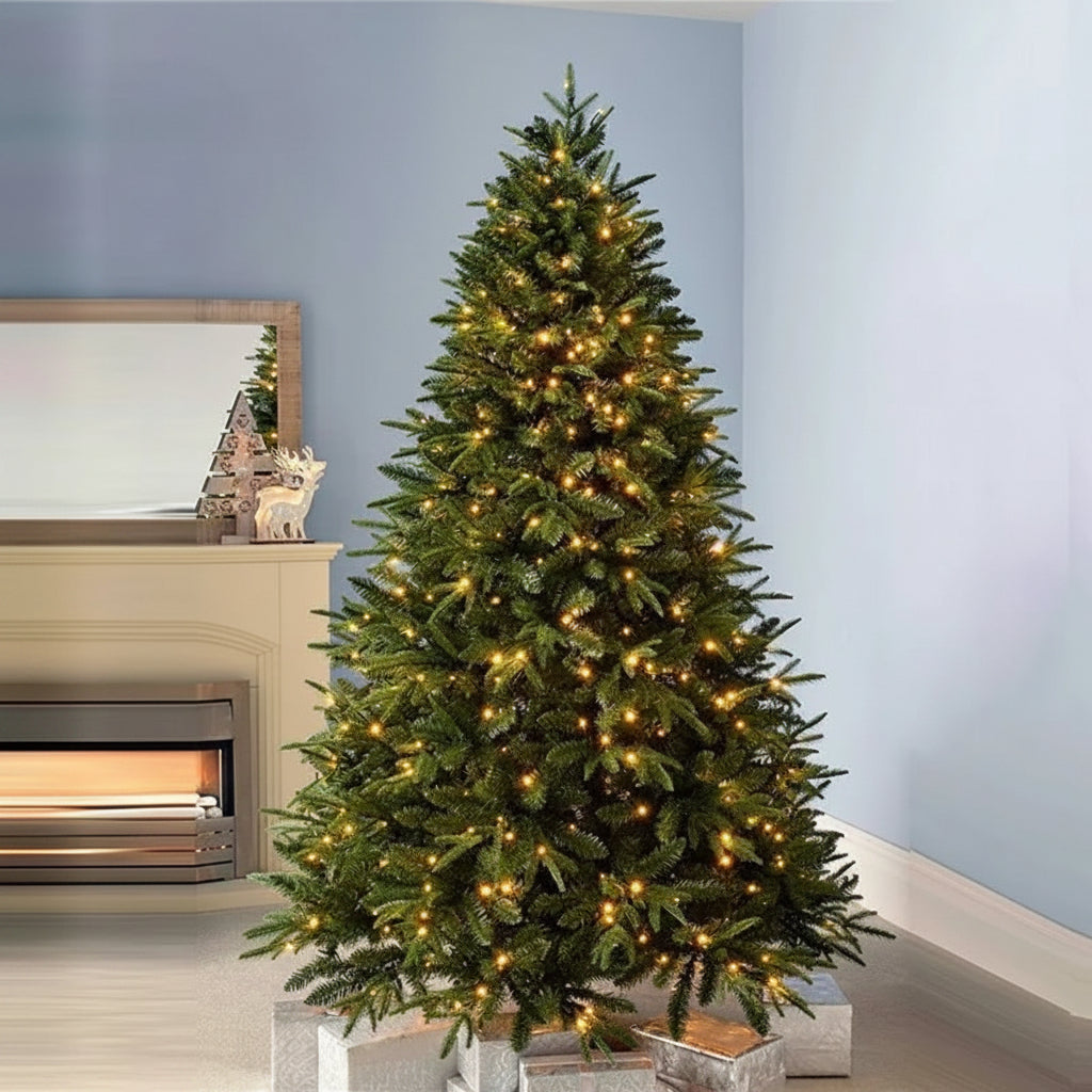 Fully Decorated Artificial Christmas Tree Lights - Ready to Shine