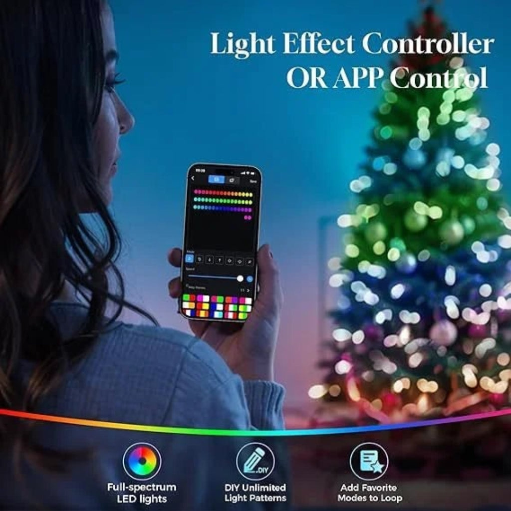 Fully Decorated Artificial Christmas Tree Lights - Ready to Shine