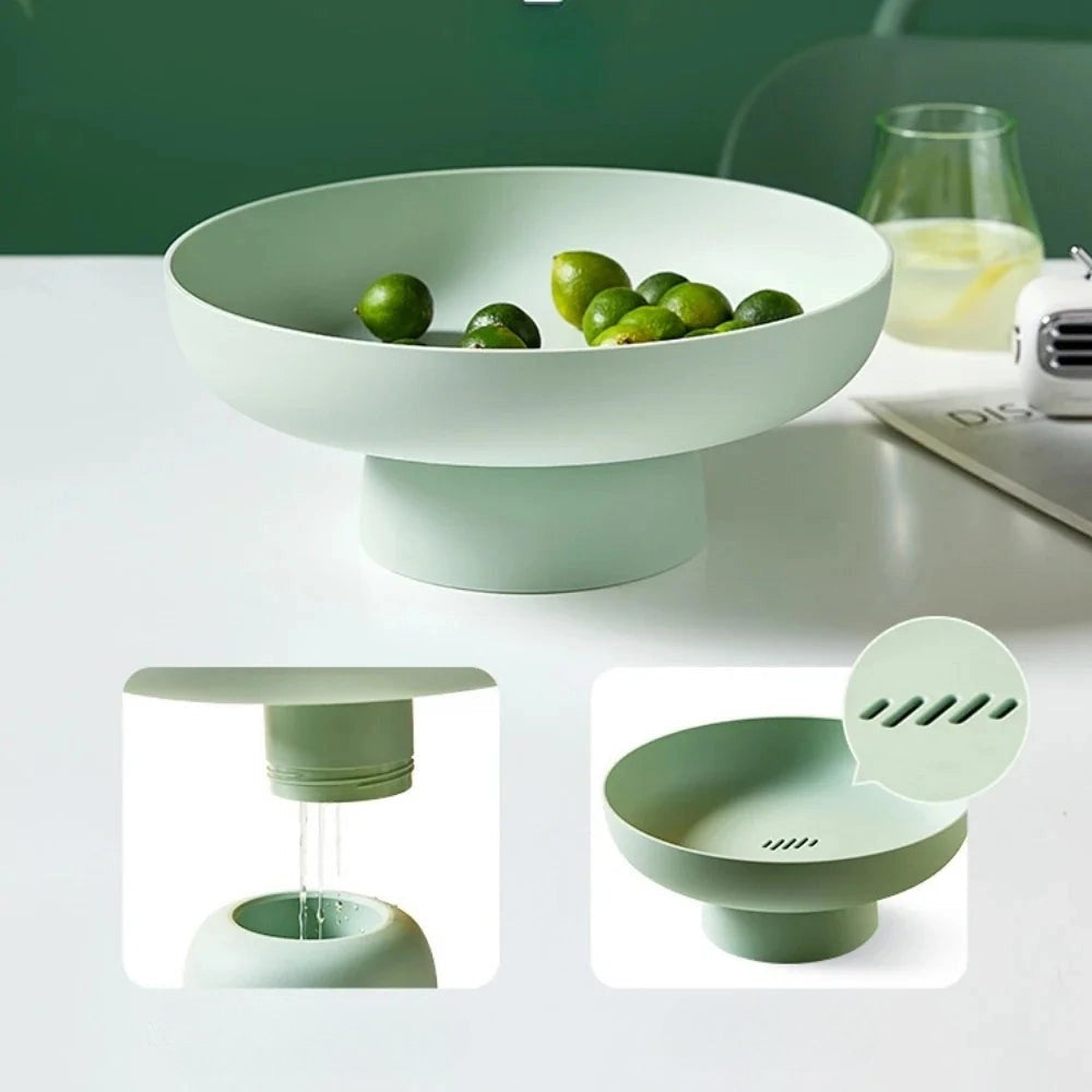 Elegant Pedestal Fruit Bowl – Decorative Table Centerpiece for Kitchen Counter