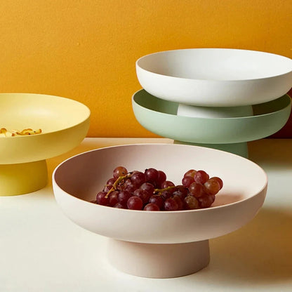 Elegant Ceramic Fruit Bowl - Decorative Kitchen Countertop Storage