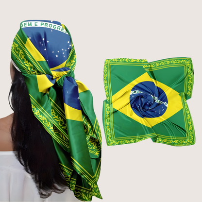 Brazil Flag World Cup Bandana - Square Head Scarf