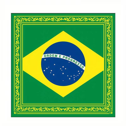 Brazil Flag World Cup Bandana - Square Head Scarf
