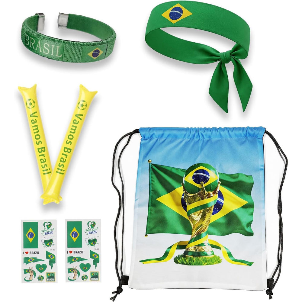 Brazil Flag World Cup Fan Kit - Official Supporter Gear