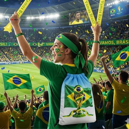 Brazil Flag World Cup Fan Kit - Official Supporter Gear
