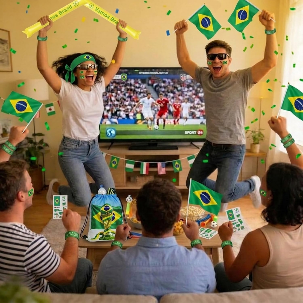Brazil Flag World Cup Fan Kit - Official Supporter Gear