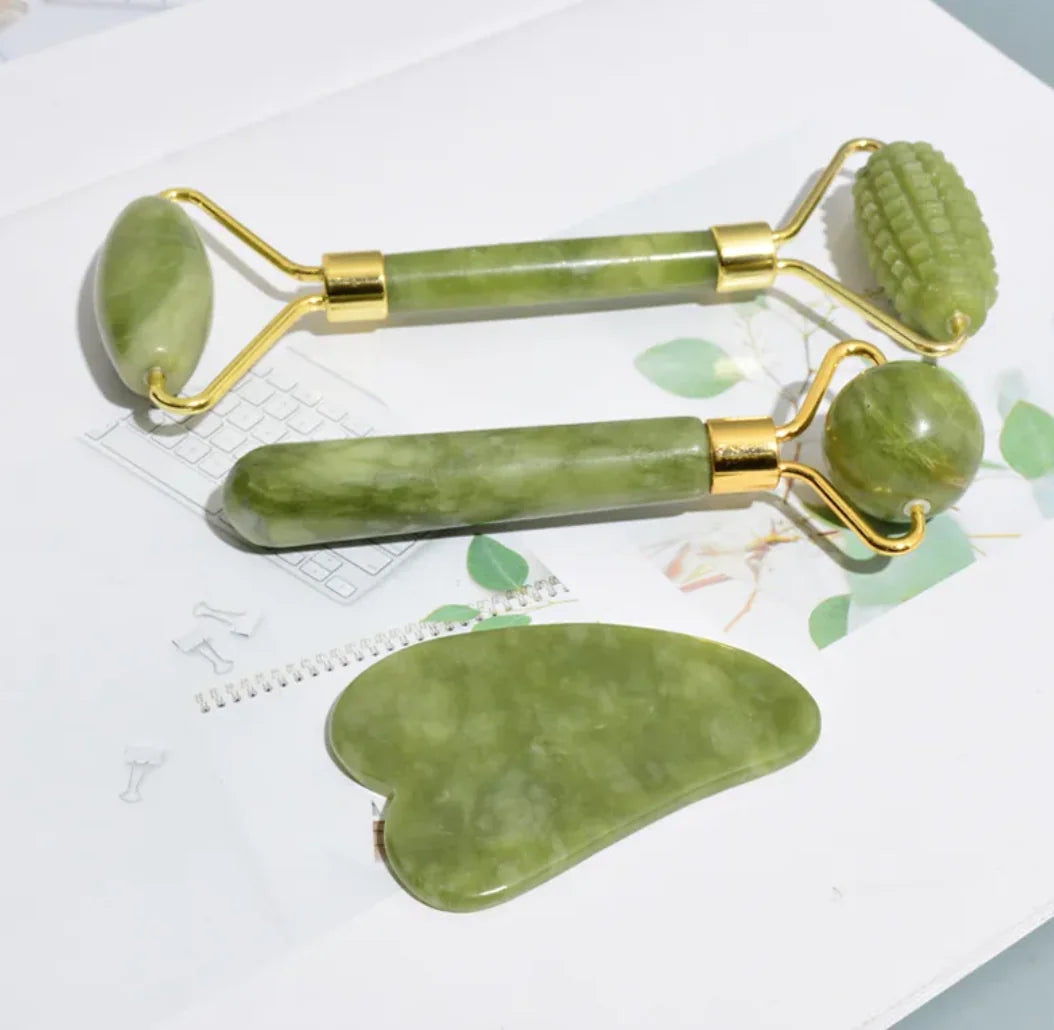 Jade Face Roller Set