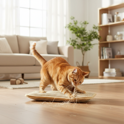 Durable Cat Scratching Pillow with a Soft, Cozy Surface