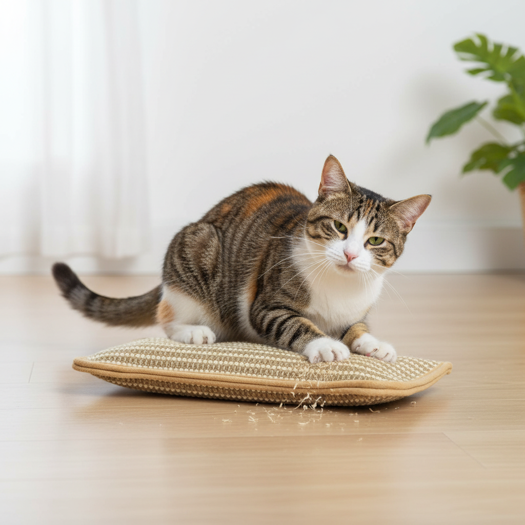 Durable Cat Scratching Pillow with a Soft, Cozy Surface