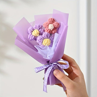 Handmade Flower Bouquet - Mother's Day Gift with Mini Wrapped Decoration