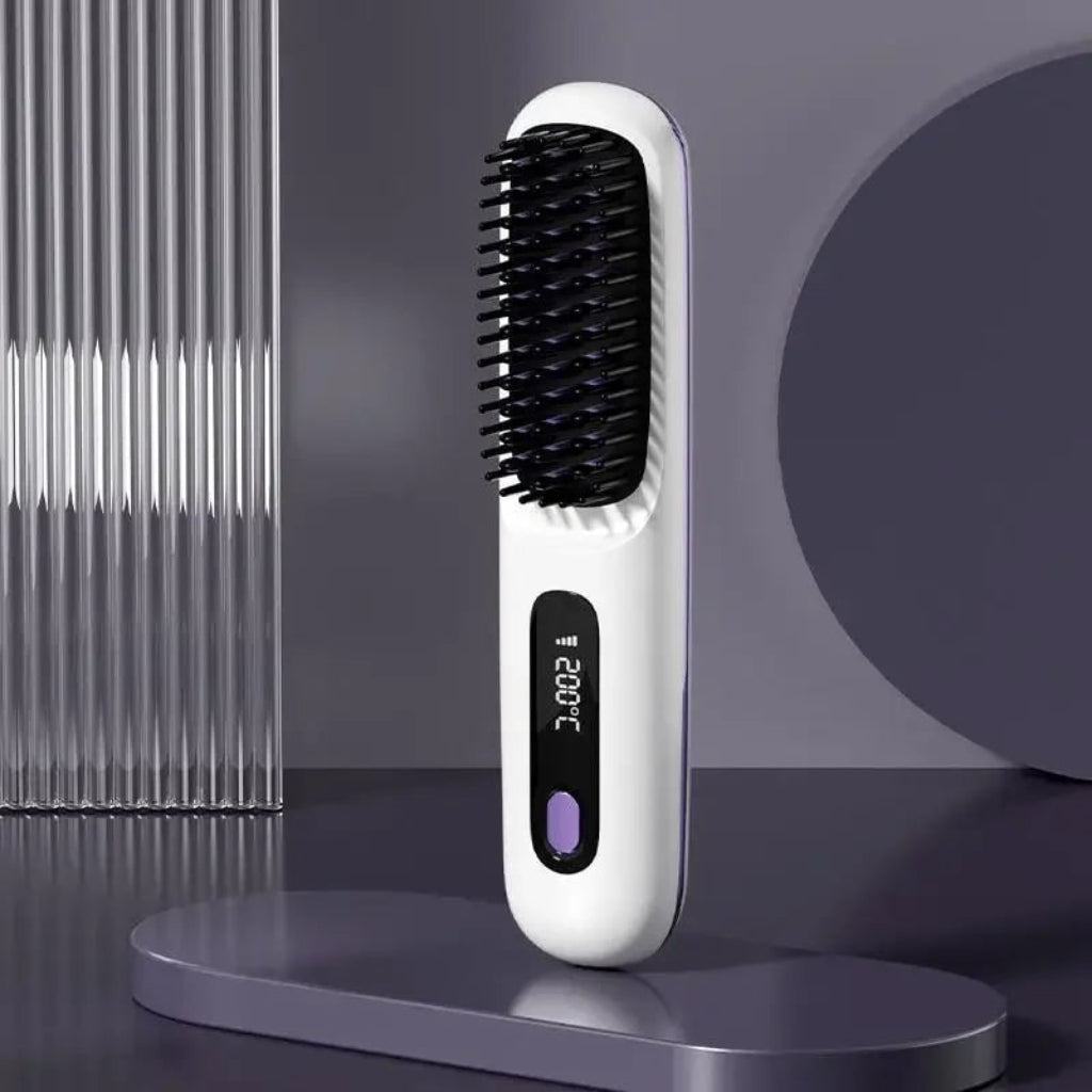 Ceramic Cordless Portable Hair Straightener - Rechargeable, Travel-Friendly & Compact