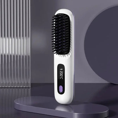Ceramic Cordless Portable Hair Straightener - Rechargeable, Travel-Friendly & Compact