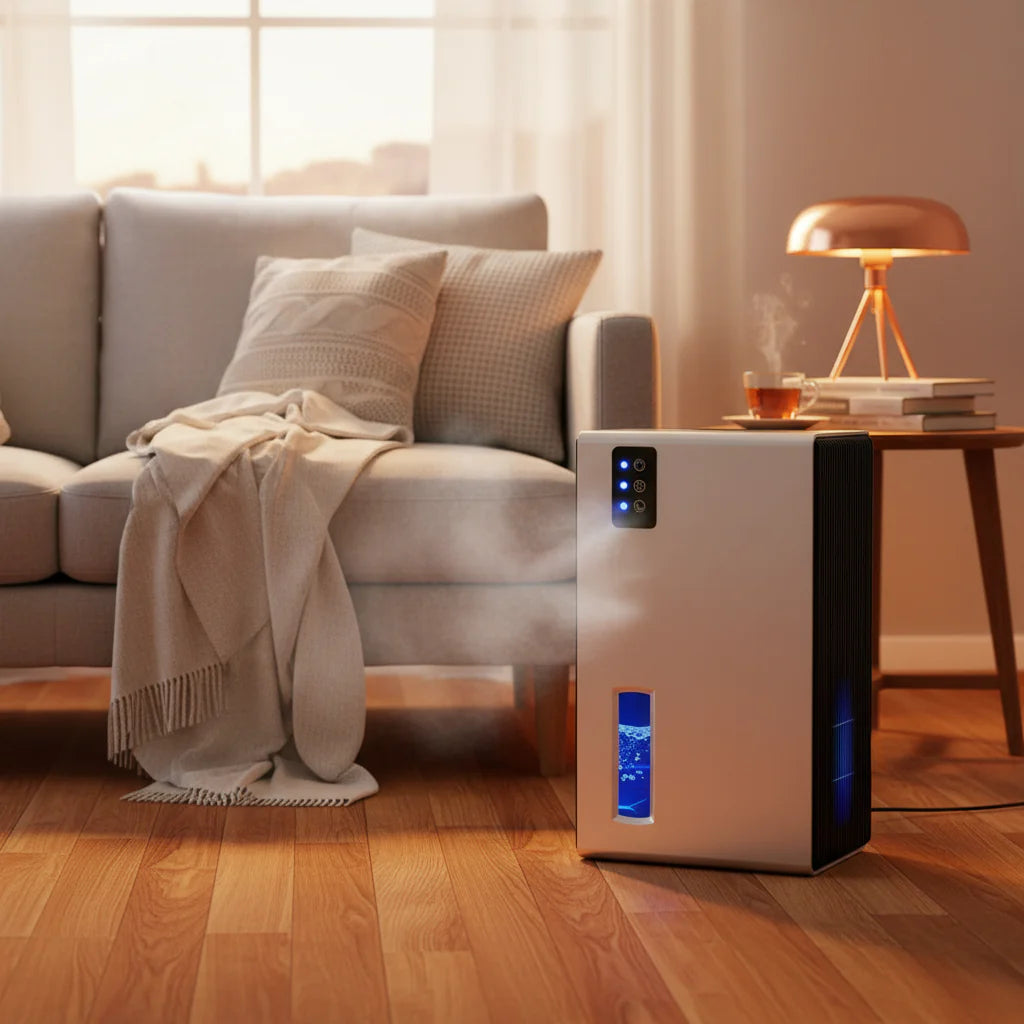 Compact Quiet Digital Basement Dehumidifier for Home Cooling