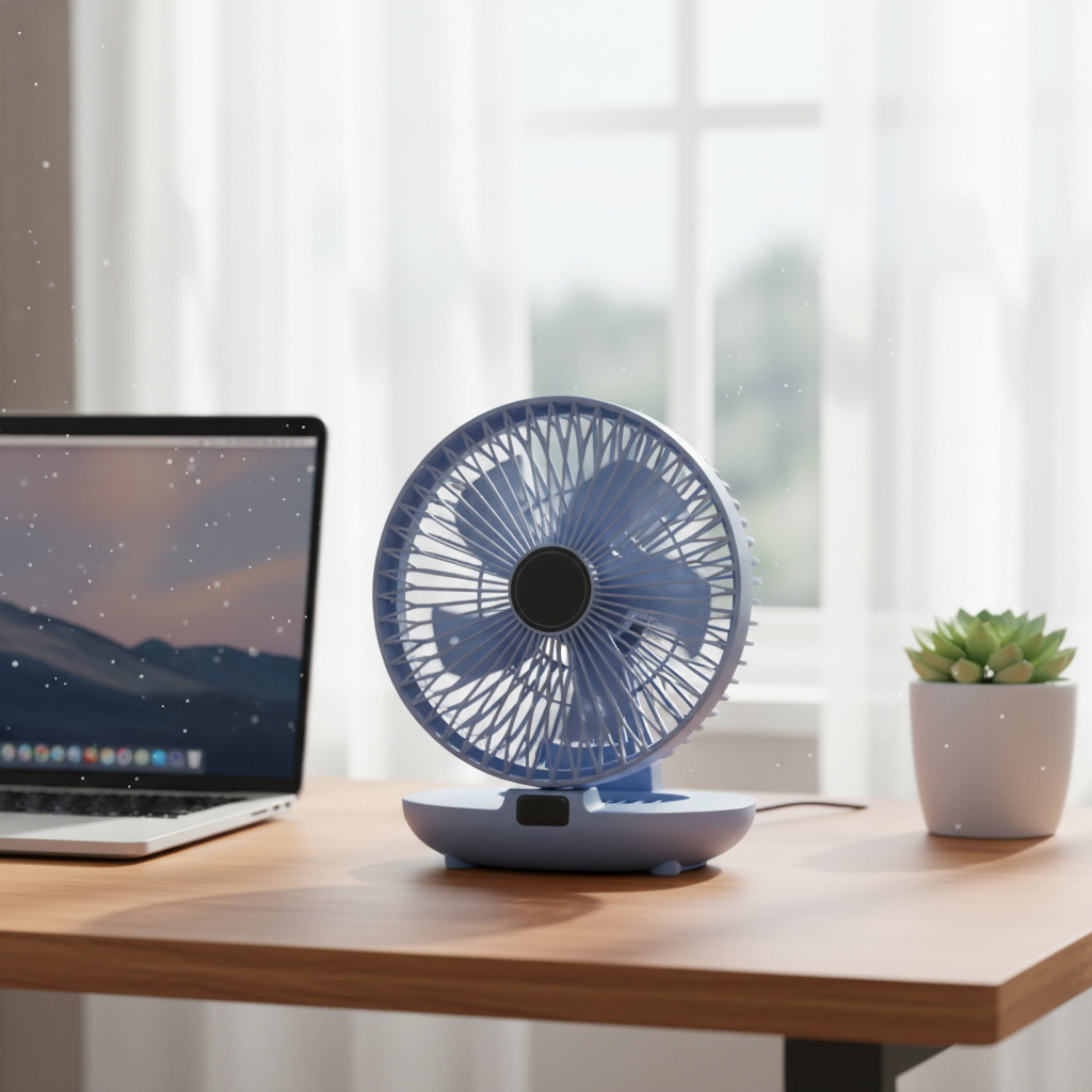 Cooling Blanket Oscillating Portable Mesh Fan - Foldable, Compact & Refreshing