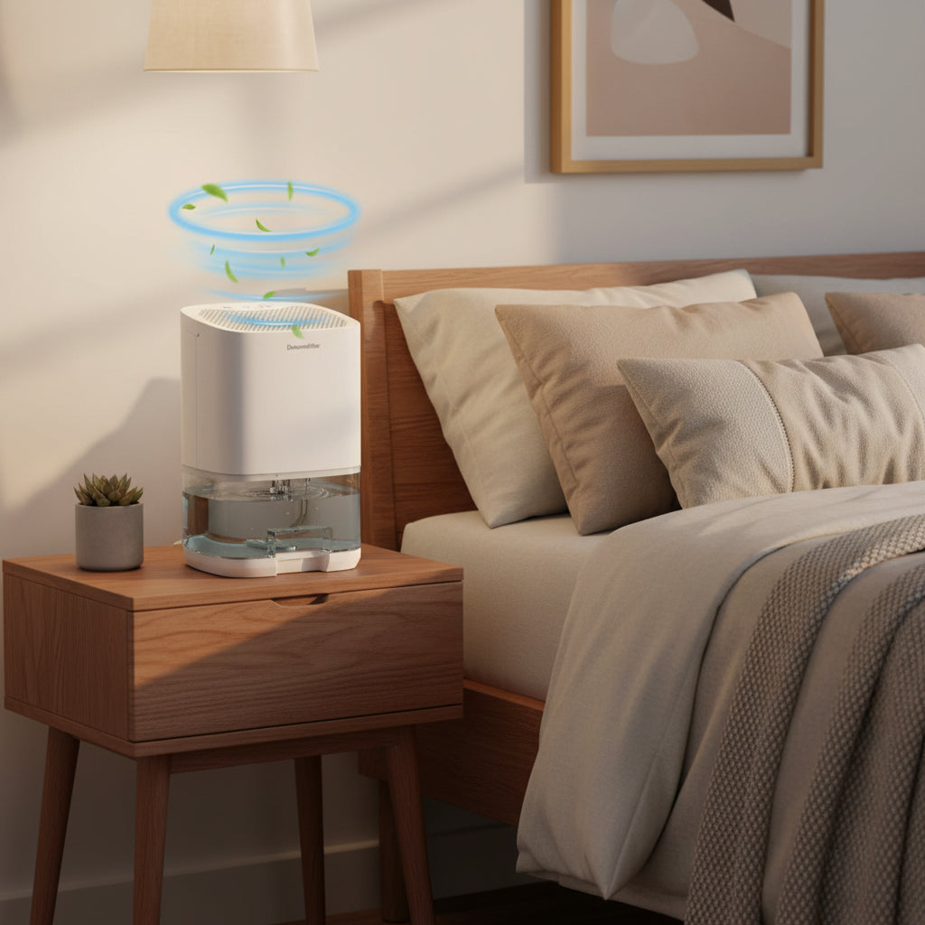 Compact Portable Dehumidifier with Cooling Night Light