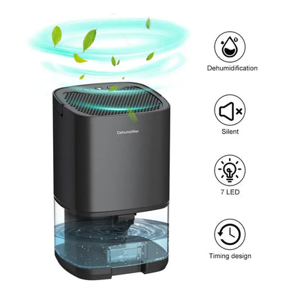 Compact Portable Dehumidifier with Cooling Night Light