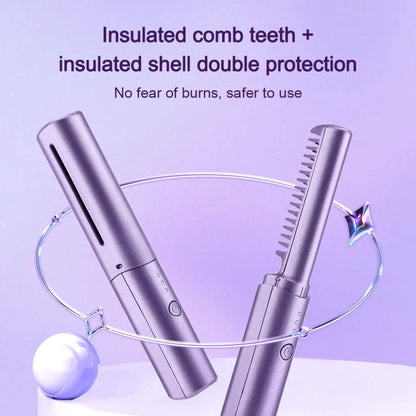 Cordless Travel Hair Straightener - Ultra-Portable Mini Styling Tool for On-The-Go