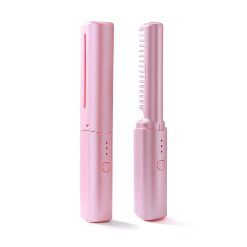 Cordless Travel Hair Straightener - Ultra-Portable Mini Styling Tool for On-The-Go