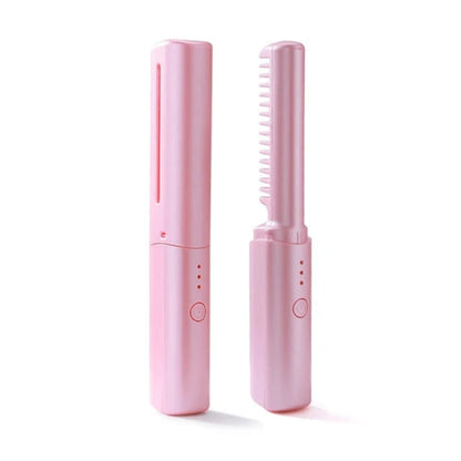 Cordless Travel Hair Straightener - Ultra-Portable Mini Styling Tool for On-The-Go
