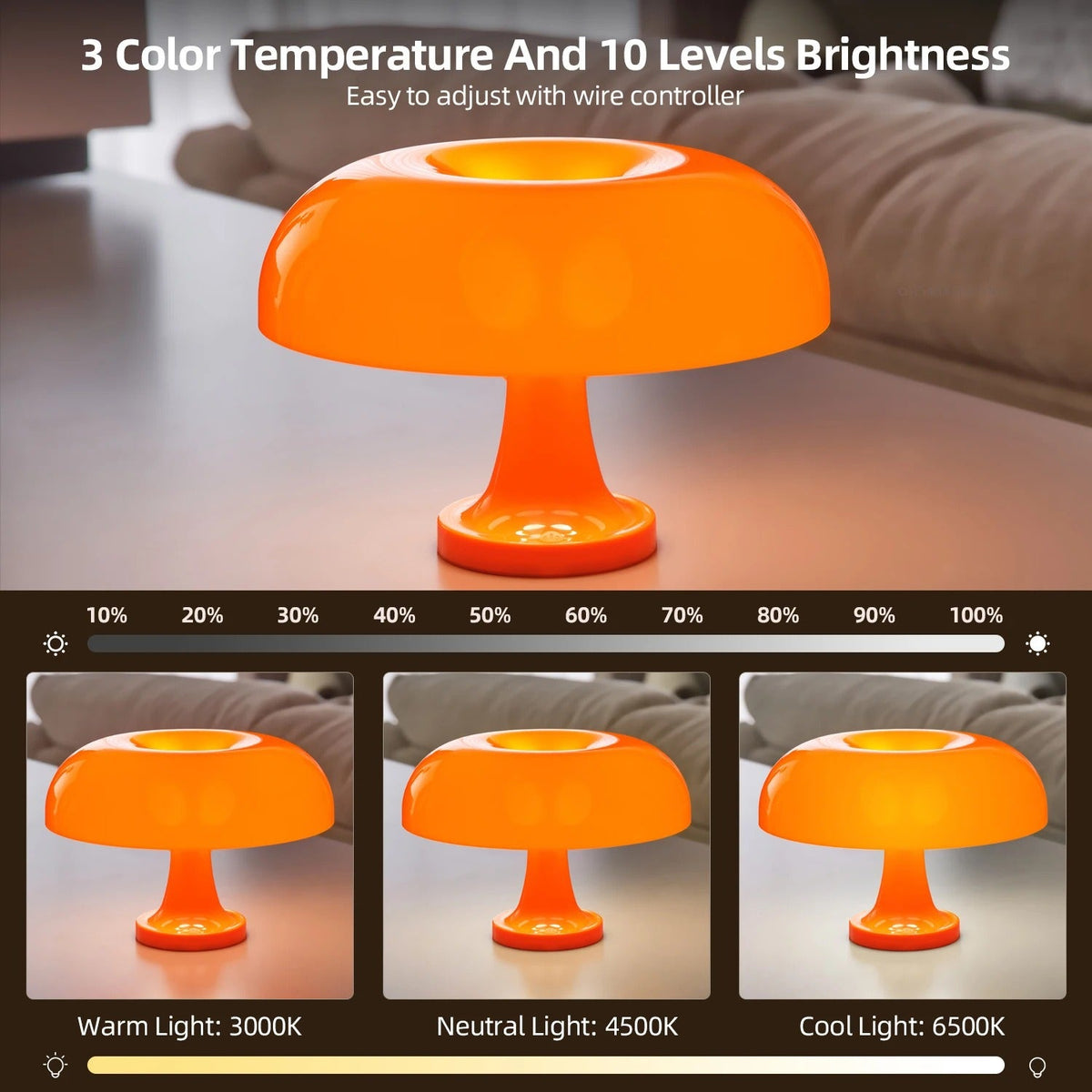 Elegant Mushroom Table Lamp – Timeless Bauhaus-Inspired Decorative Lighting
