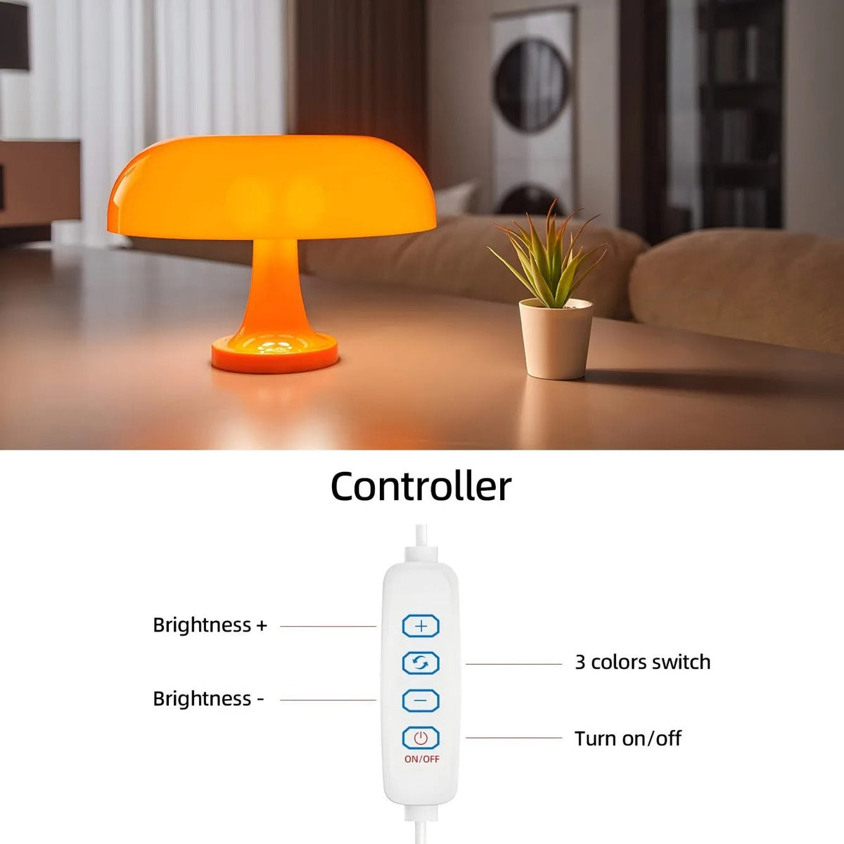 Elegant Mushroom Table Lamp – Timeless Bauhaus-Inspired Decorative Lighting