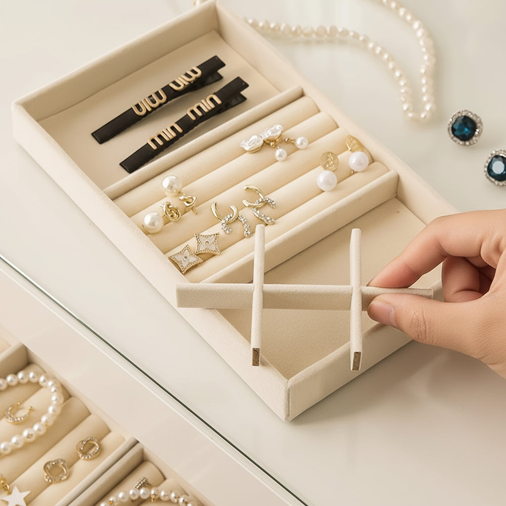 Elegant Jewelry Organizer Tray – Drawer Storage Insert, Perfect Mother's Day Gift