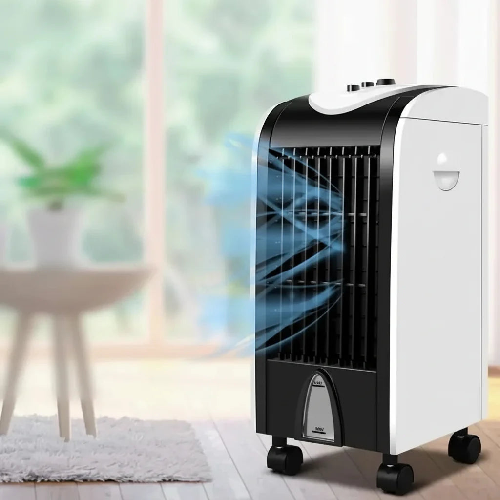 Compact Portable Evaporative Cooler - Refillable, Easy-to-Use Swamp Cooler
