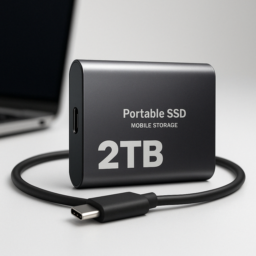 2TB USB-C Portable External SSD – Fast, Compact Mobile Storage
