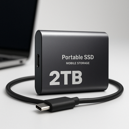 2TB USB-C Portable External SSD – Fast, Compact Mobile Storage