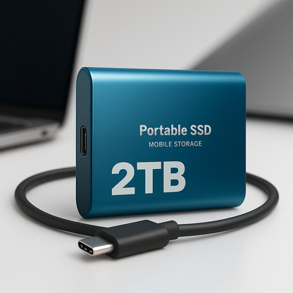 2TB USB-C Portable External SSD – Fast, Compact Mobile Storage