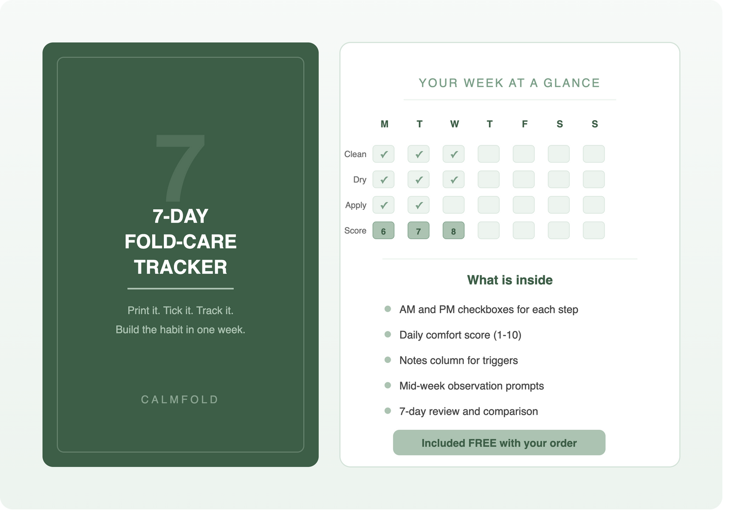 7 Day Fold-Care Tracker