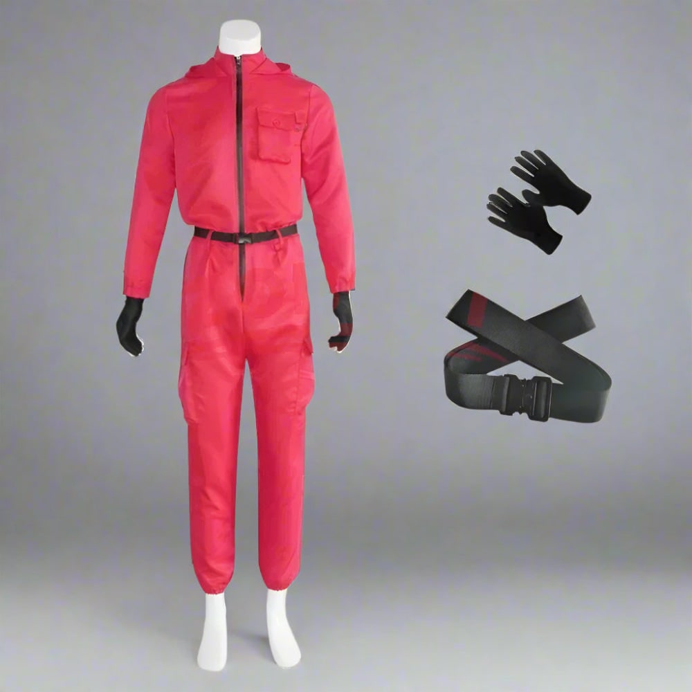 Adult Halloween Guard Costume with Mask and Jumpsuit
