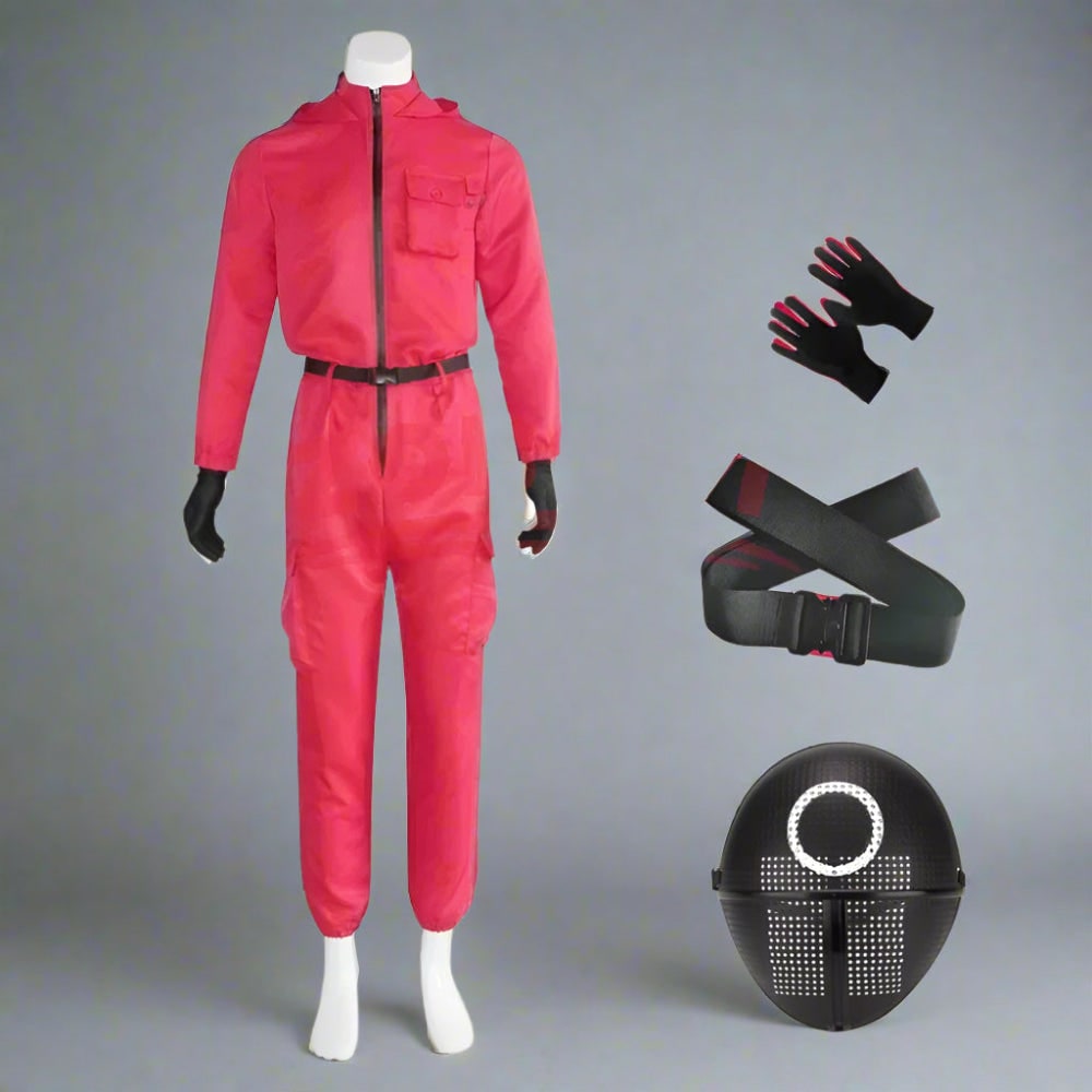 Adult Halloween Guard Costume with Mask and Jumpsuit