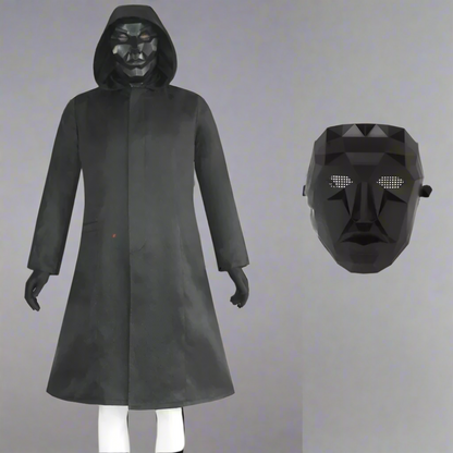 Adult Halloween Guard Costume with Mask and Jumpsuit