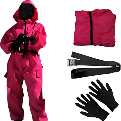 Complete Halloween Costume: Hooded Jumpsuit with Mask -