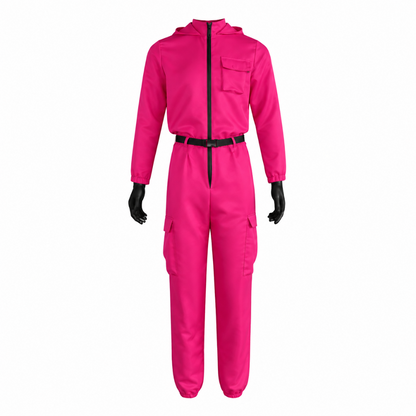 Complete Halloween Costume: Hooded Jumpsuit with Mask -
