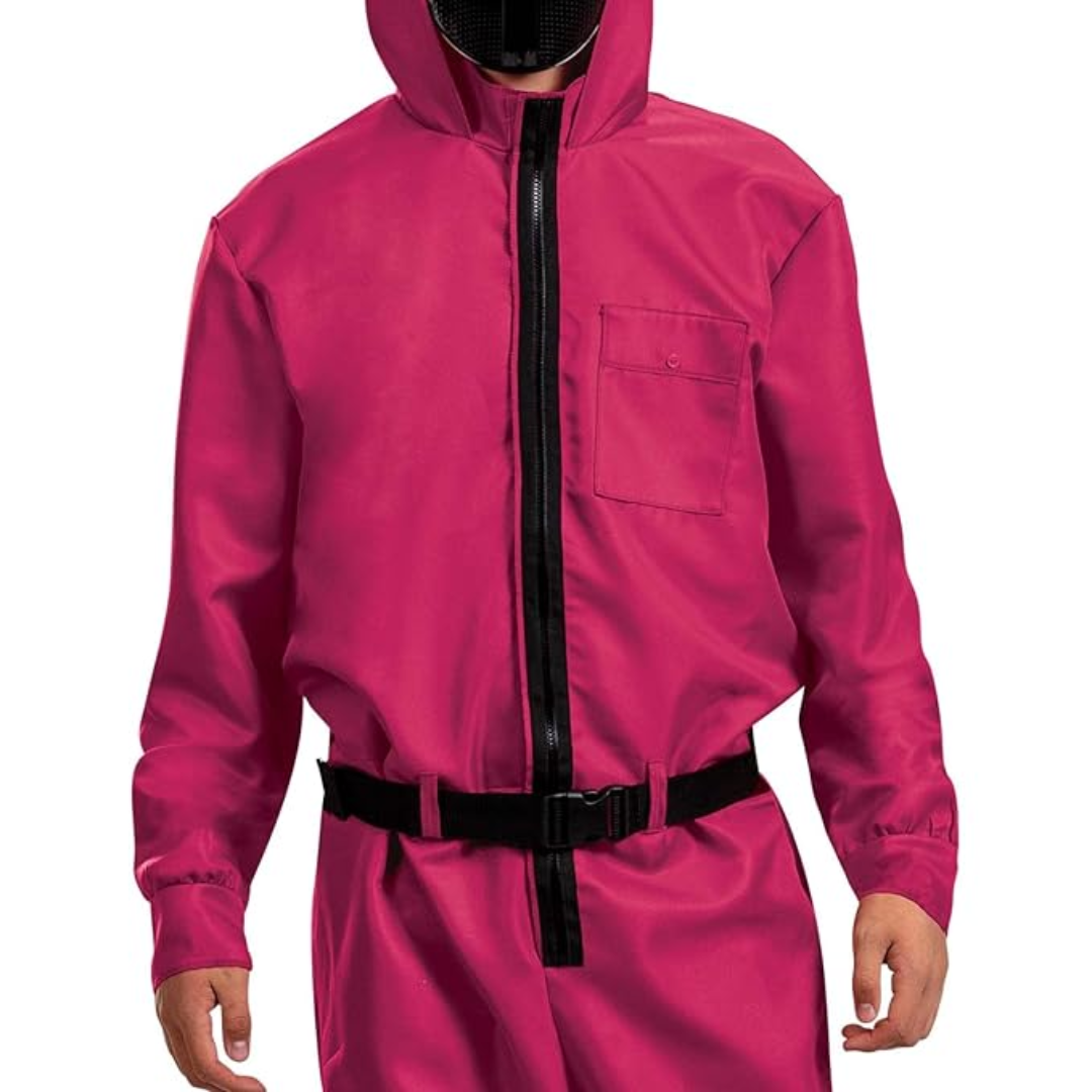 Complete Halloween Costume: Hooded Jumpsuit with Mask -