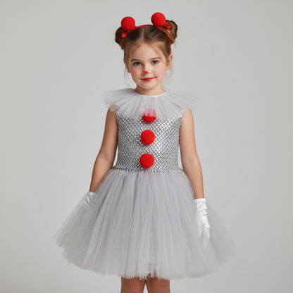 Halloween Clown Costume: Dress with Tutu for a Fun Party