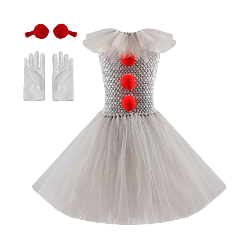 Halloween Clown Costume: Dress with Tutu for a Fun Party