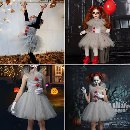 Halloween Clown Costume: Dress with Tutu for a Fun Party