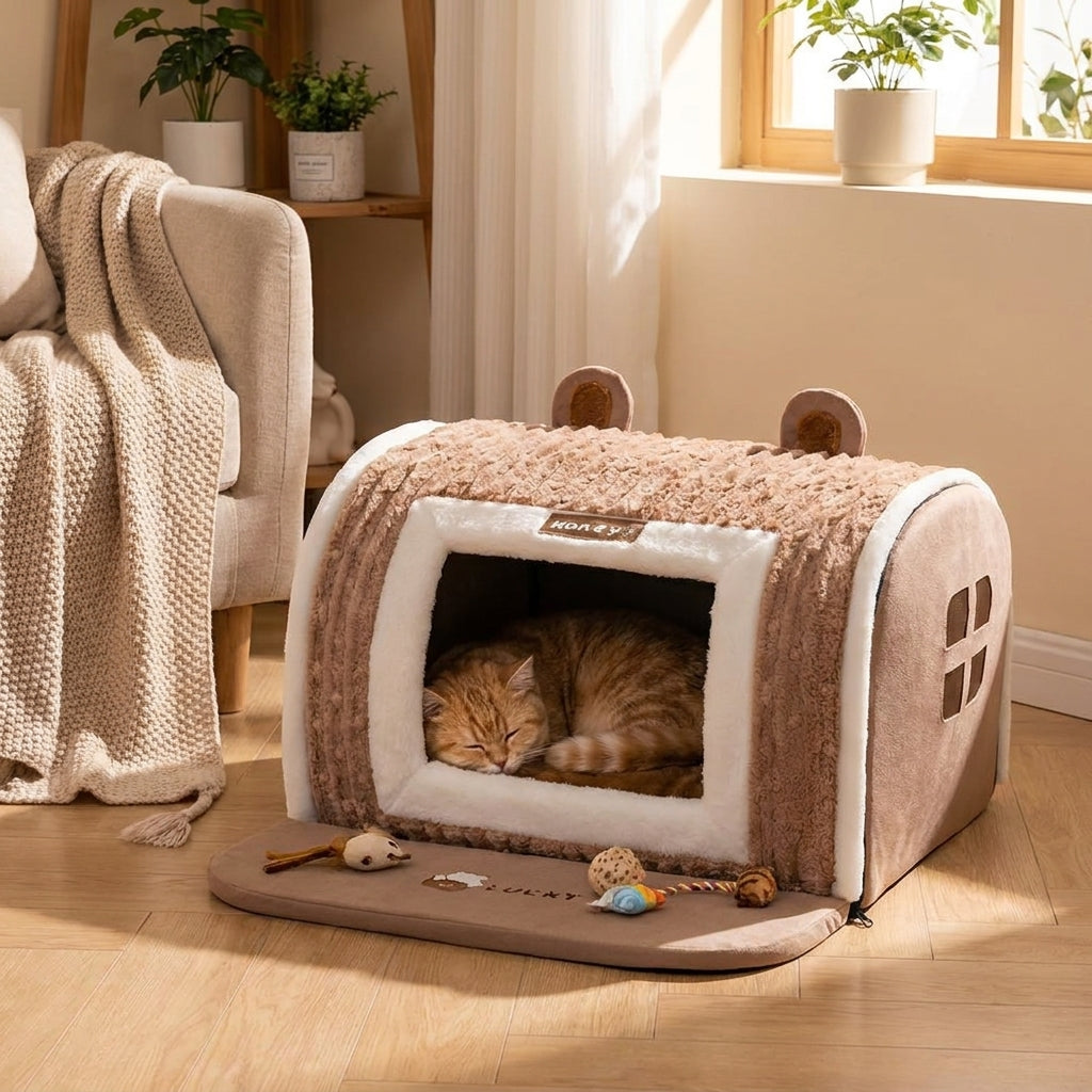 Cozy Plush Pet Bed lifestyle