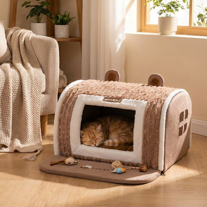 Cozy Plush Pet Bed lifestyle