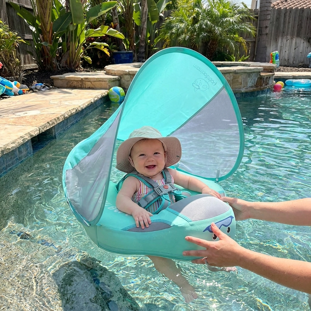 Baby Pool Float Canopy lifestyle