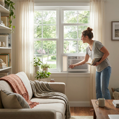Compact 5000 BTU Window AC lifestyle