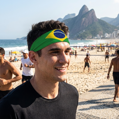 Brazil World Cup Flag Headband lifestyle